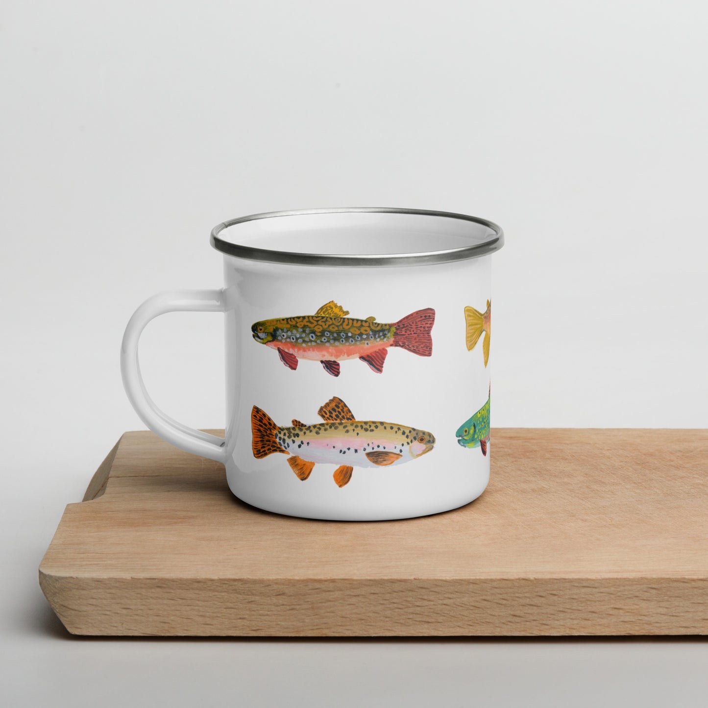 Trout Enamel Mug