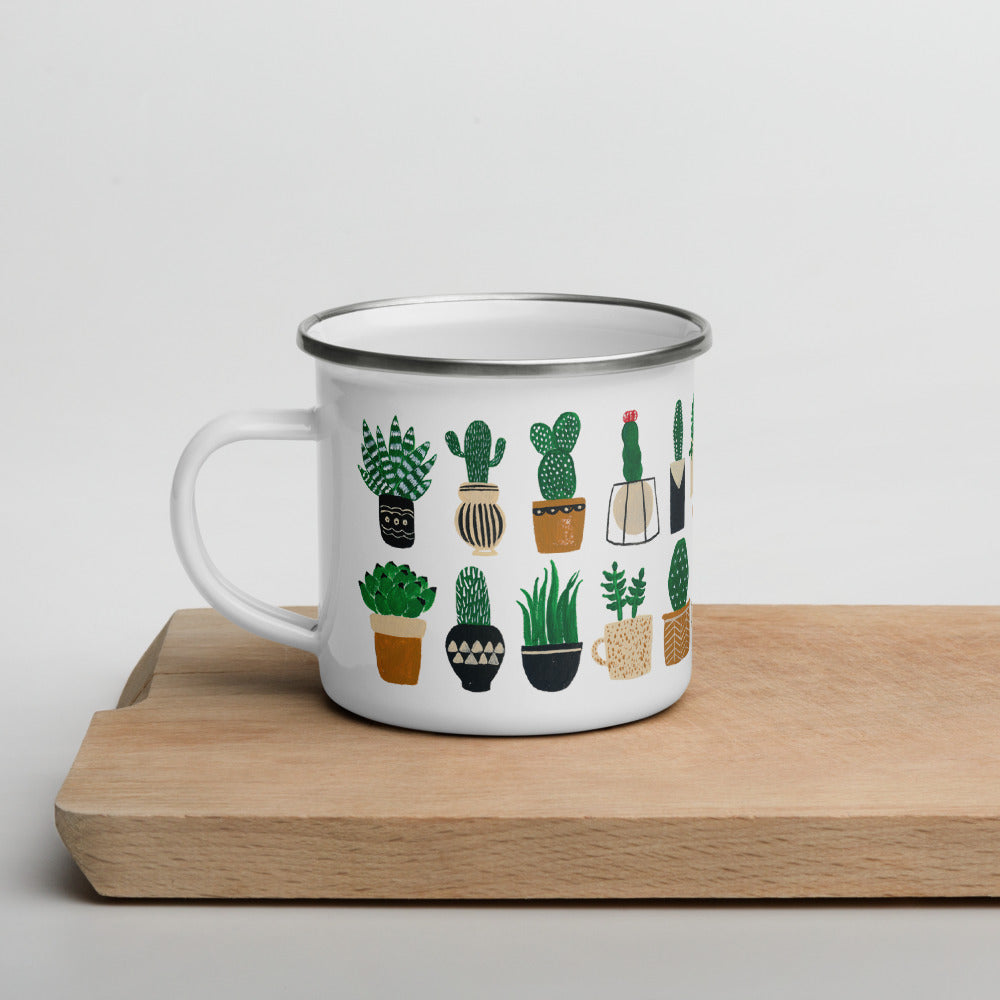 Houseplants Enamel Mug