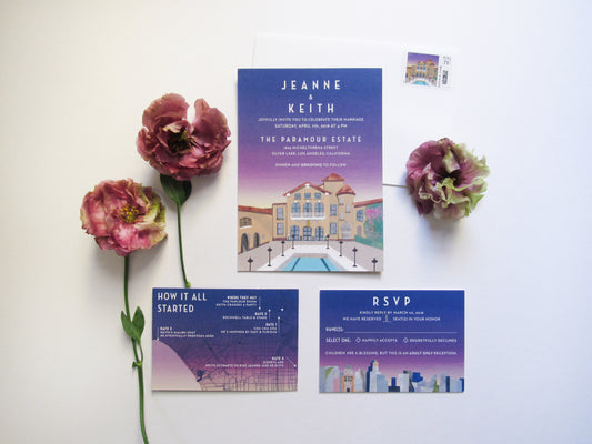 Wedding Invitations - Paramour Estate, Los Angeles