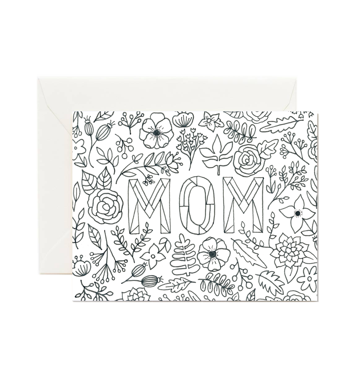 Mom Coloring Card